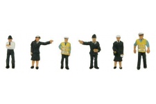 Bachmann Scenecraft 379-301 Police & Security Staff 6 Figure Set - N Gauge