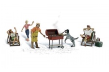 Woodland Scenics A1929 Accent Figures Backyard Barbeque