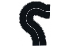 Gaugemaster GM371 Self Adhesive Tarmac Road Universal Curves (Pack of 2)