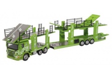 Oxford Diecast 76SCT004 Scania Car Transporter Green Tiger