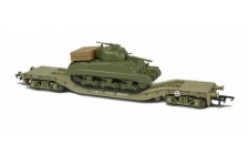 Oxford Rail OR76WW006 OO Gauge Warwell Flat Wagon No.36 With Sherman Tank