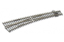 Peco SL-E187 Streamline Code 75 Left Hand Curved Turnout Electrofrog