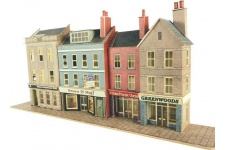 Metcalfe PN106 Low Relief High Street Bank & Shops N Gauge Card Kit