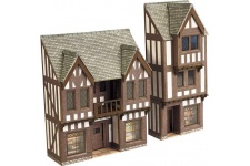 Metcalfe PN190 Low Relief Timber Framed Shops N Gauge Card Kit