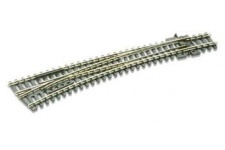 Peco Streamline SL-E387 Electrofrog Curved Double Radius Left Hand Turnout