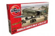 Airfix A09008 Douglas Dakota MKIII with Willys Jeep 1:72 Scale Plastic Kit