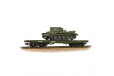 Bachmann 38-725 WD 50T Warflat Bogie Wagon And WD Khaki Green Cromwell MK4 Tank
