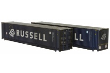 Dapol 2F-028-016 45 Ft Container Hi Cube Russell 459649 3 / 459650 7 Weathered