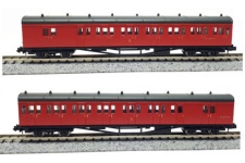 Dapol 2P-003-010 B Set Coach Pack BR Crimson 6975/6976 No Crest