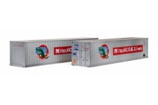 Dapol-4F-028-103-OO-scale-40ft-shipping-containers-mitsui-lines-weathered-pack-of-2