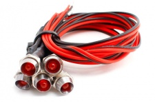 DCC Concepts LED-RDCP Chrome Mounted Panel Pre-Wired Red (6)