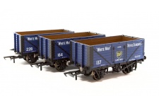 Oxford Rail GV6014 7 Plank Open Wagon BP Triple Pack