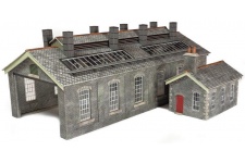 Metcalfe PO337 Settle-Carlisle Station Stone Engine Shed OO Gauge Card Kit