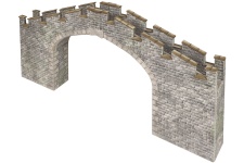 Metcalfe PO296 Castle Wall Bridge OO Gauge Card Kit