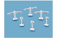 Modelscene 5051 OO Gauge Level Signs and Mile Posts