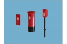 Modelscene 5191 N Gauge Post Boxes