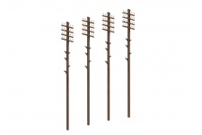 Ratio 452 Telegraph Poles OO Gauge Plastic Kit