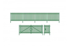 Wills Kits SSM316 OO Gauge Modern Security Palisade Fencing with Gates