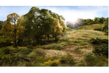 Woodland Scenics FS622 7mm Static Grass Medium Green Example Layout