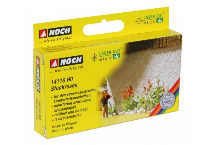 model railway scenery Noch N14116 OO gauge hollyhocks box