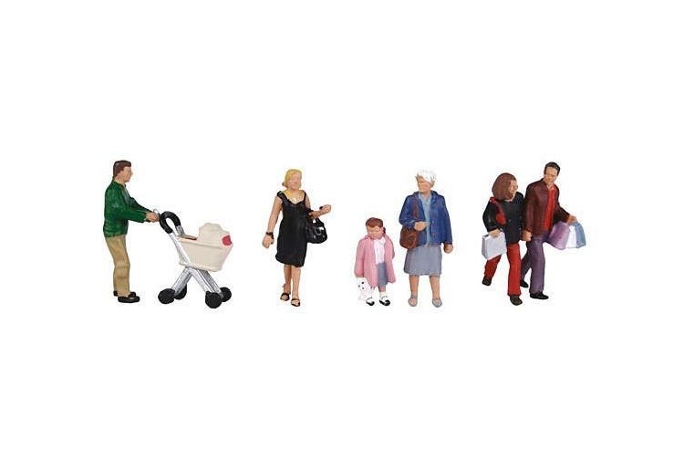 Bachmann Scenecraft 36-046 Shoppers OO Gauge Figure Set (Pack of 6)