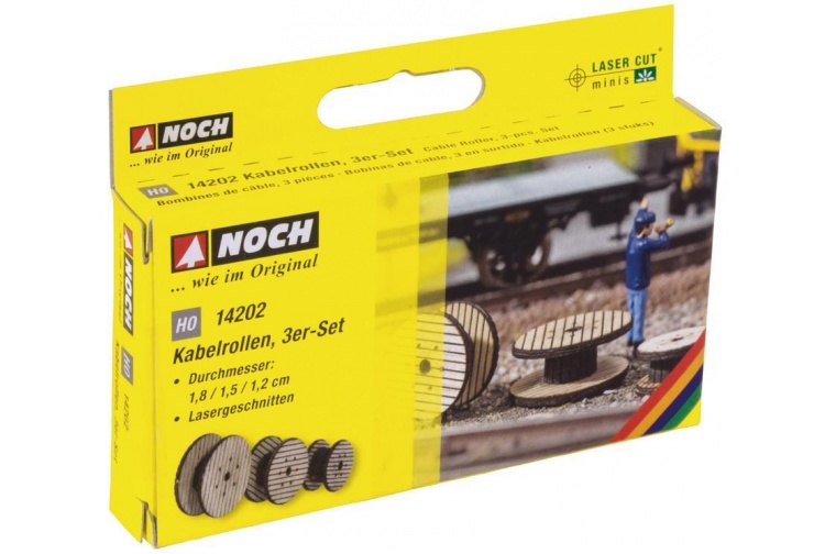 Noch 14202 Cable Rolls Laser Cut Minis Kit 3 Package