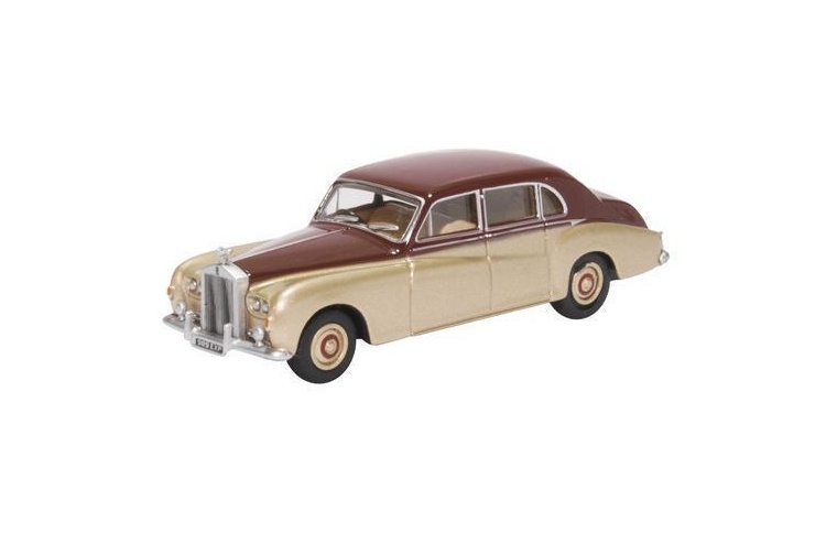 Oxford Diecast 76RRP5002 Rolls Royce Phantom V Burgundy/Silver Sand