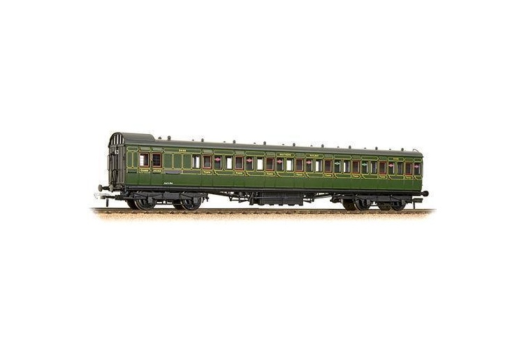 Bachmann Branchline 39-621 60' Ex-SECR Birdcage Brake 3rd 3446 In SR Olive Green