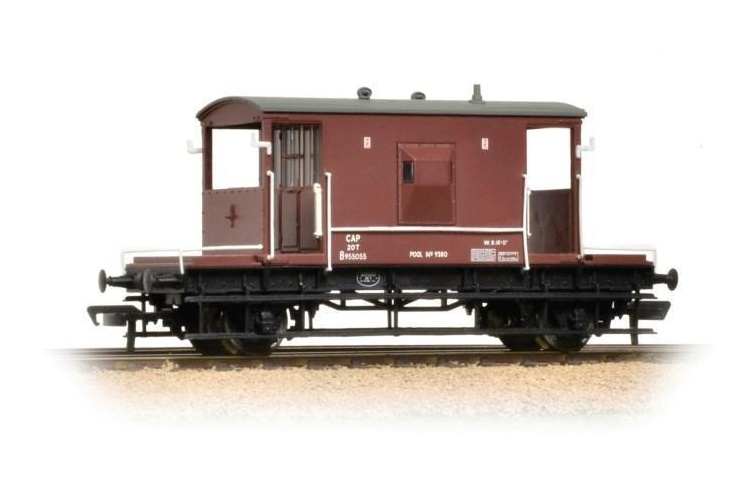 Bachmann 37-536A 20 Ton Brake Van - Flush Sides- BR Bauxite