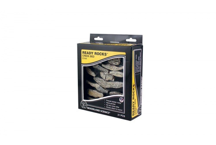 Woodland Scenics C1141 Creek Bed Ready Rocks pkg