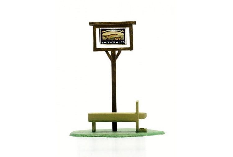 Dapol C077 Kitmaster Pub Sign & Horse Trough OO Gauge Plastic Kit