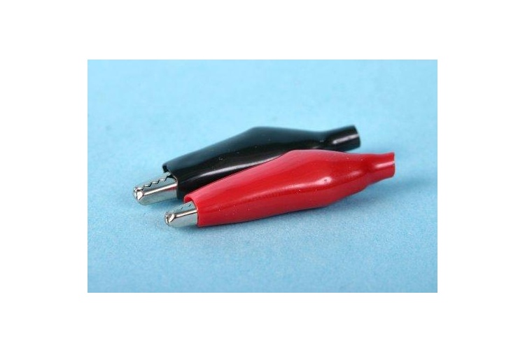 Gaugemaster GM28 Crocodile Clips Red/Black (Pair)