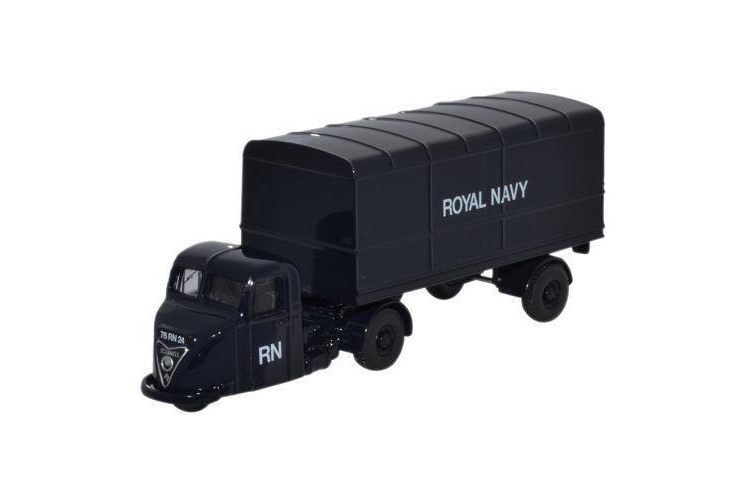 Oxford Diecast 76RAB010 Scammell Scarab Van Trailer Royal Navy