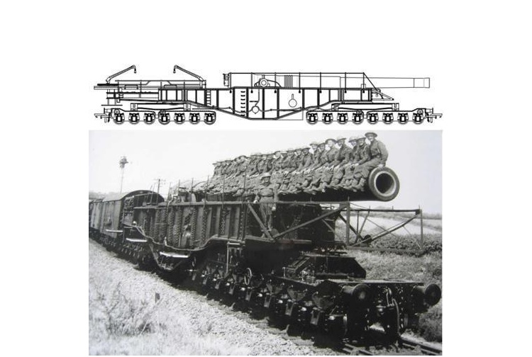 Oxford Rail OR76BOOM02 Rail Gun WWII Gladiator