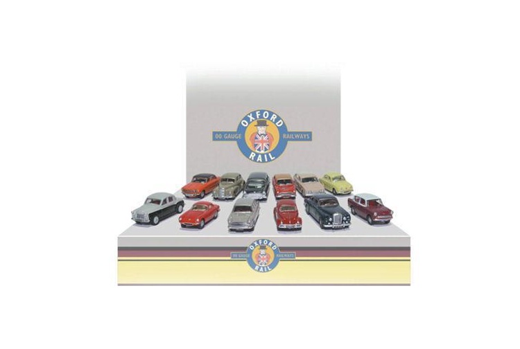 Oxford Rail OR76CPK001 Carflat Car Pack 1960s Cars (Pack of 4)