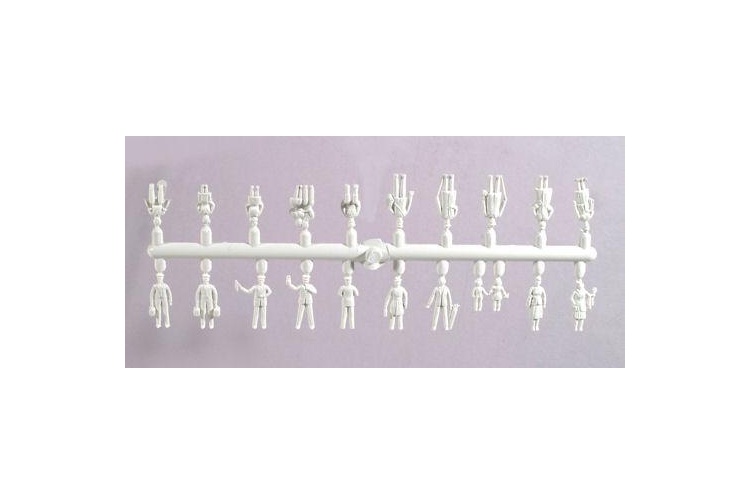 Modelscene 5200 OO Gauge Figures - Unpainted Passengers / Staff