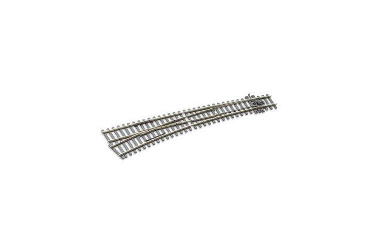 Peco SL-E187 Streamline Code 75 Left Hand Curved Turnout Electrofrog
