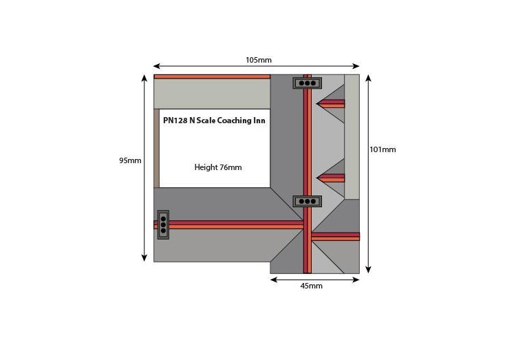 Metcalfe PN128 Coaching Inn N Gauge Card Kit plan