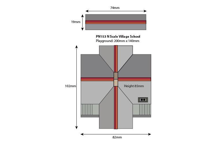 Metcalfe PN153 Village School N Gauge Card Kit plan