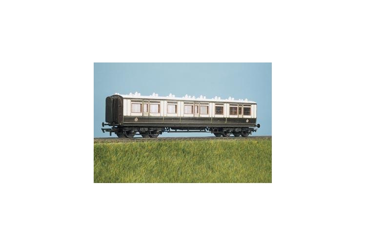 RATIO 730 LMS (EX LNWR) CORRIDOR ARC ROOF 3RD CORRIDOR COACH PLASTIC KIT