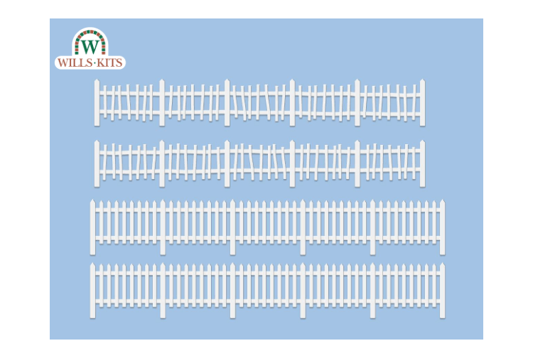 Wills Kits SS45 Rustic and Picket Fencing 00 Gauge Plastic Kit