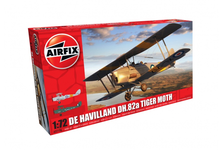 Airfix A02106 De Havilland Tiger Moth 1:72 Scale Model Aircraft Kit