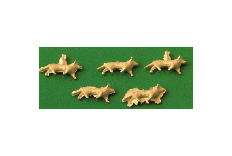 Springside A7 Unpainted Whitemetal Foxes (Pack of 5)