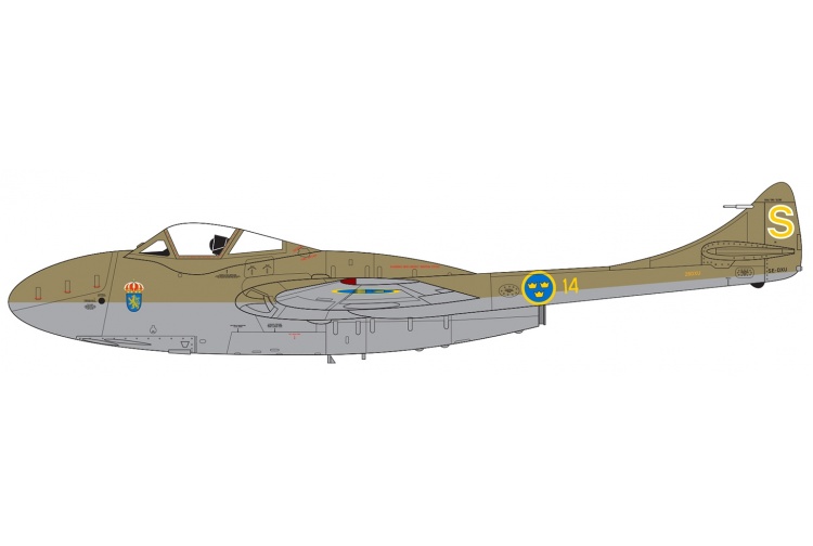 Airfix A02058A De Havilland Vampire T.11/J-28C Austrian Air Force Livery
