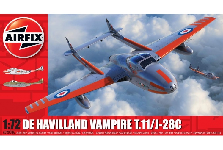 Airfix A02058A De Havilland Vampire T.11/J-28C Package