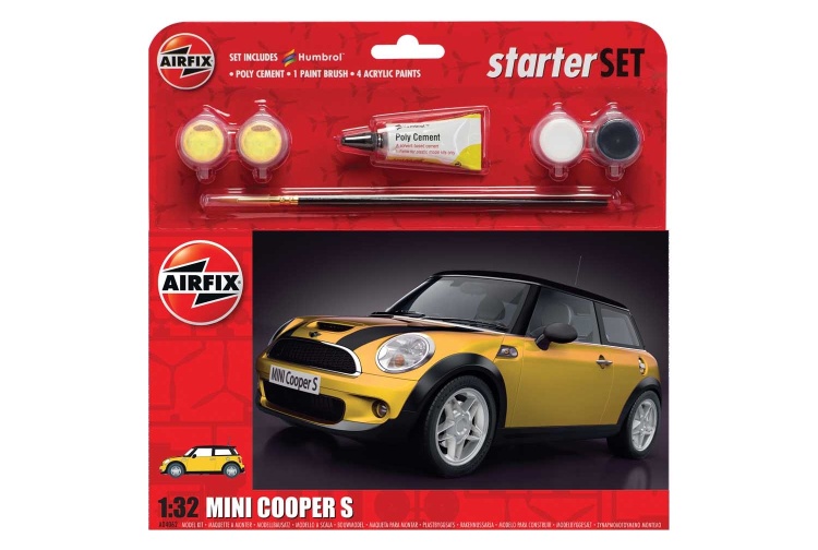 Airfix A55310 Mini Cooper S Large Starter Set 1:32 Scale Plastic Kit
