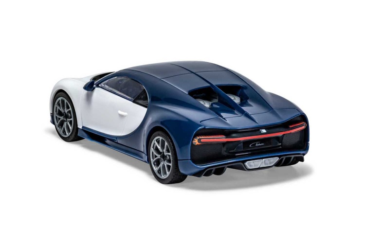 Airfix J6044 Quick Build Bugatti Chiron Model Car Kit rear view assembled