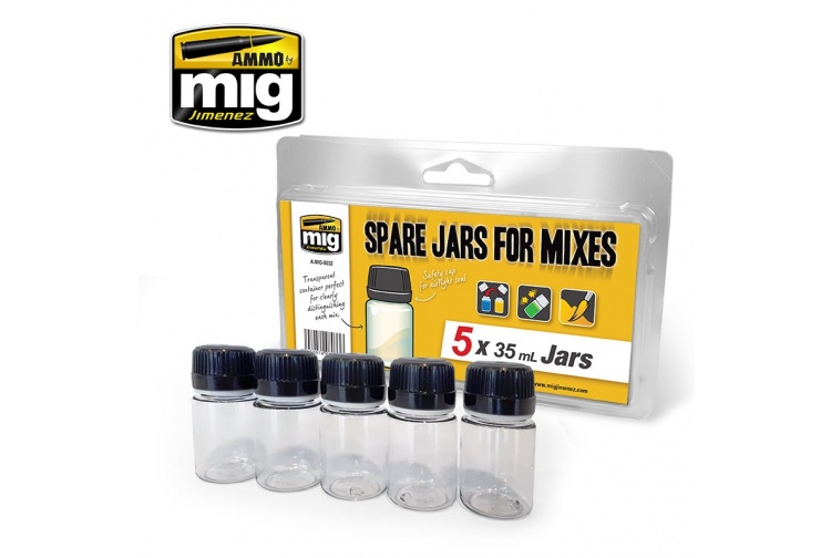 Ammo MIG8033 Spare Jar Set Of 5 35ml Jars