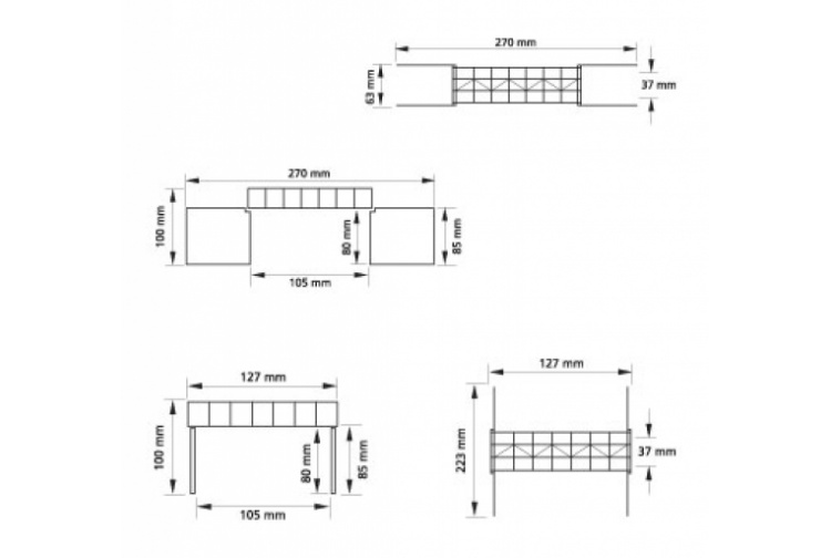 Auhagen 11441 Sheet Metal Girder Bridge HO/OO Scale Plastic Kit Plan