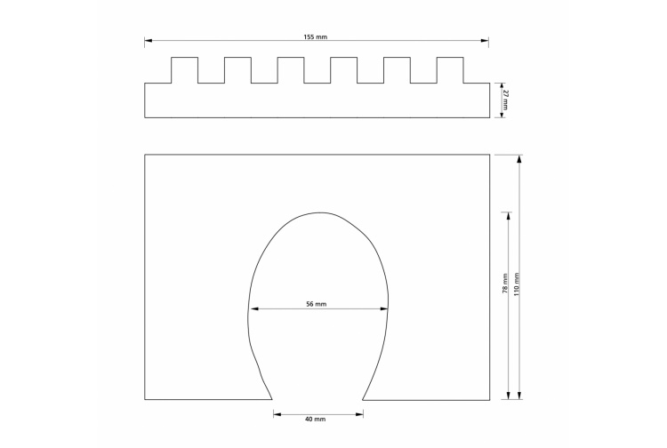 Auhagen 11342 Single Track Tunnel Portals dimensions